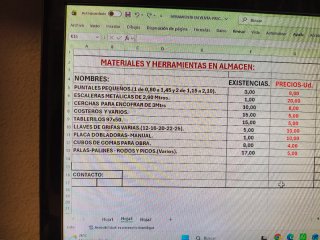Materiales y Herramientas varias.