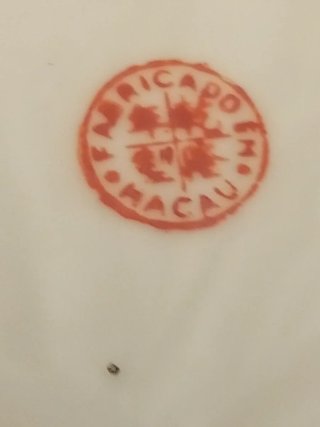 Plato porcelana grande 36cm Macau