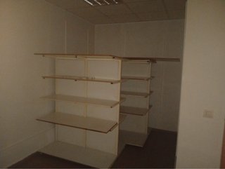 2 Estanterías madera y metal con baldas por 2lados