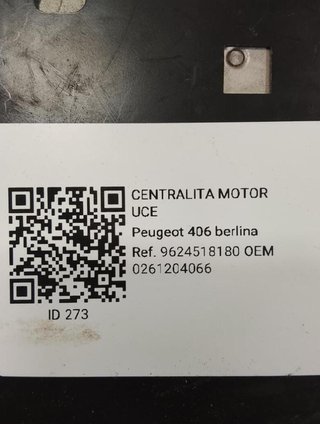 Peugeot 273 centralita motor 0261204066 406 2.0 mt