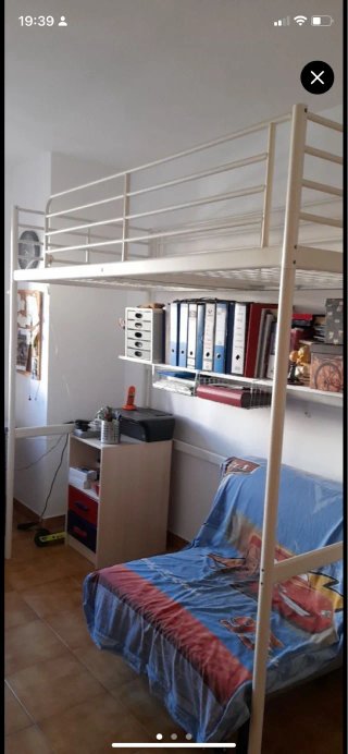 Cama alta IKEA TROMSÖ individual 90x200 desmontada