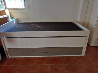 Cama nido 3 cajones extensible