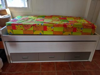 Cama nido 3 cajones extensible