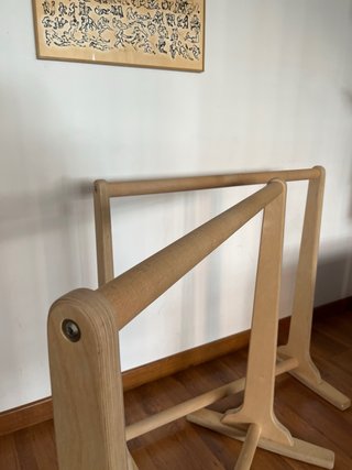 Paralelas Gorletic con agarre de madera para dips