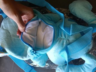 Mochila Peluche Perro Azul