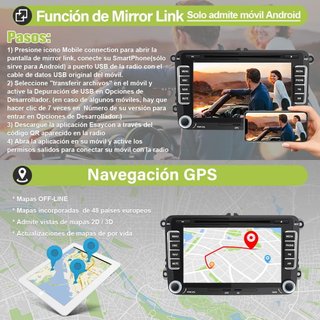 AWESAFE AutoRadio 2DIN 7'' CD DVD GPS Bluetooth