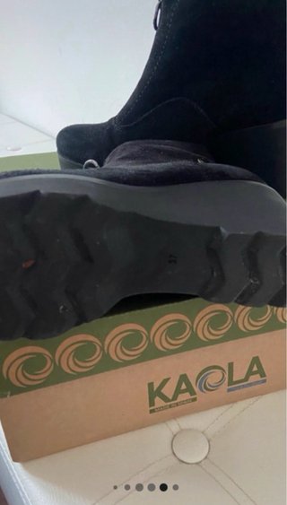 Botines piel serraje negros
