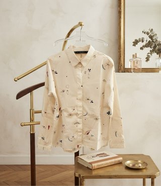 Camisa estampada oversize