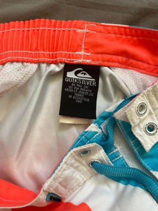 Bañador Quiksilver Rayas Azul y Blanco