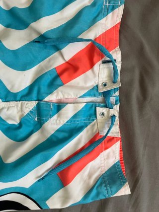 Bañador Quiksilver Rayas Azul y Blanco