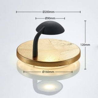 Aplique LED Lindby Negro y Dorado