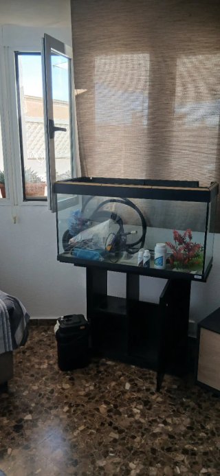 Acuario 200L Negro Transparente