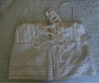 Blusa Zara blanca talla XS Sin estrenar