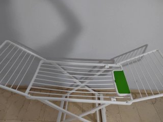 Tendedero Plegable Blanco y Verde