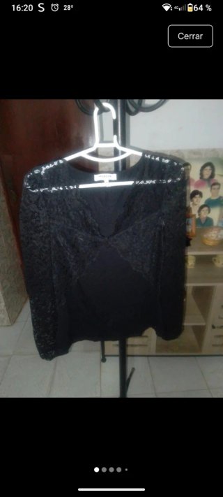 Blusa Morgan S Negra Encaje