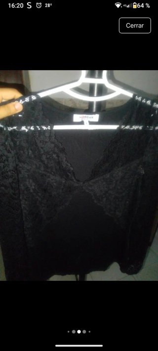 Blusa Morgan S Negra Encaje