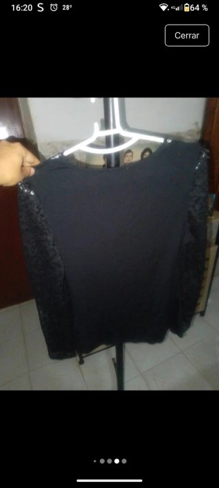 Blusa Morgan S Negra Encaje