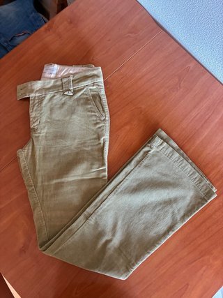 Pantalones de pana beige mujer