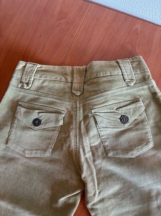 Pantalones de pana beige mujer