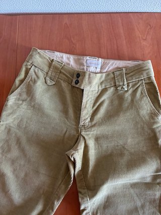 Pantalones de pana beige mujer