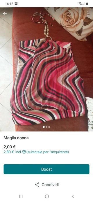 Maglia donna fantasia righe