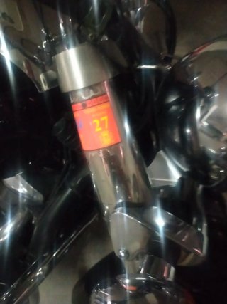 Moto Cruiser Negra y Plateada