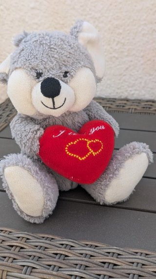 Lote de 5 peluches de osos y corazón