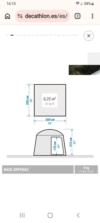 Carpa plegable 6 personas UPF30