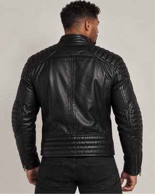 Chaqueta de cuero Guess hombre negra Talla M