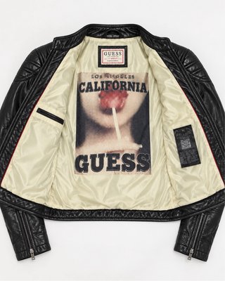 Chaqueta de cuero Guess hombre negra Talla M