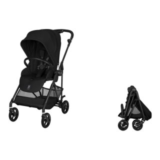 Silla Cybex Melio Carbon Negra con Capazo
