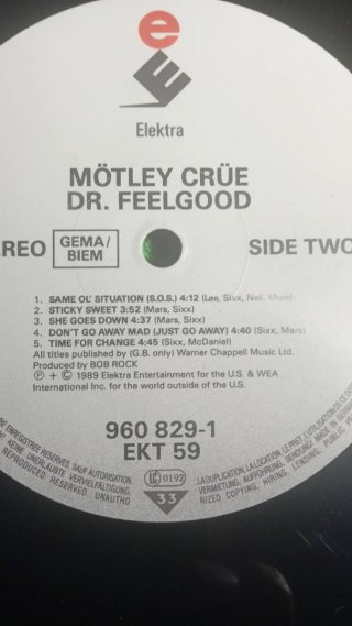 Vinilo LP Motley Crue Dr. Feelgood
