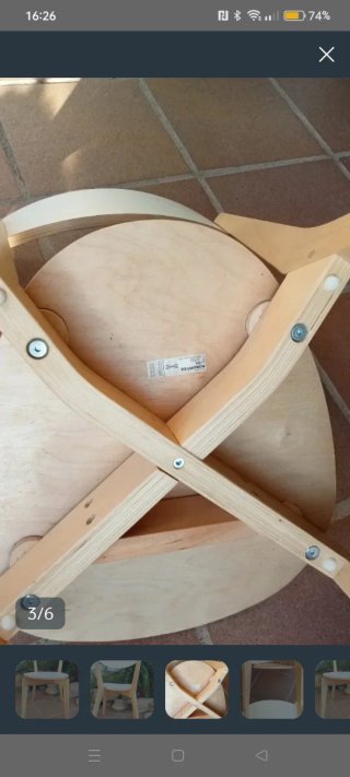 Silla Ikea Nordmira Madera y Plástico