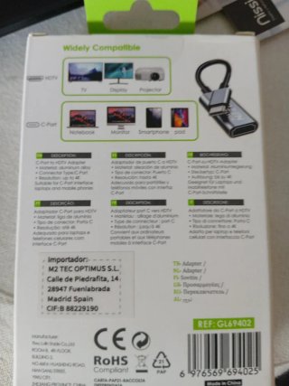 Adaptador USB-C a HDTV 16cm