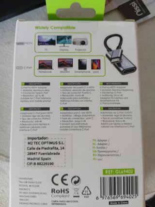 Adaptador USB-C a HDTV 16cm