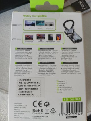Adaptador USB-C a HDTV 16cm