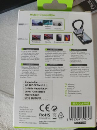 Adaptador USB-C a HDTV 16cm
