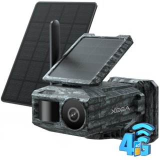 Cámara solar 4G con SIM, 2K, visión nocturna 20m