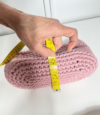 Borsa uncinetto rosa cipria + pochette