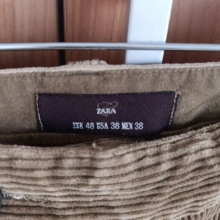 Pantalones de pana anchos beige