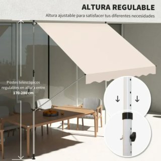 Toldo Beige y Plata