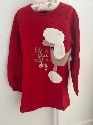 Vestido rojo niña Mayoral. Talla 7 años