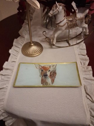 Bandeja artesanal decorativa ciervo