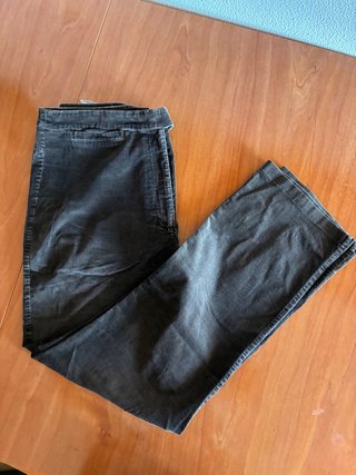 Pantalones de pana grises mujer