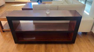 Mueble auxiliar madera negro y marrón