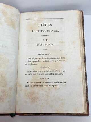 Iturbide Memoires Ex Empereur du Mexique Parisot