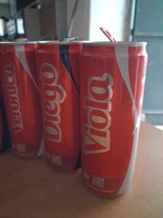 12 Lattine Coca-Cola Personalizzate
