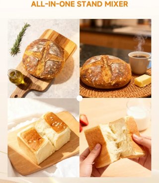 Amasadora repostería 5 L · 1300 W · negra