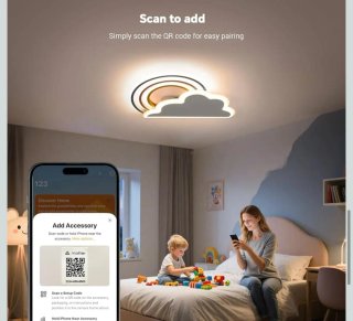 Lámpara Techo Infantil Nube Arcoíris 28W