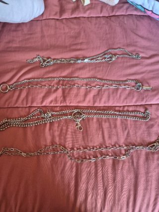 Cadenas plateadas para mujer